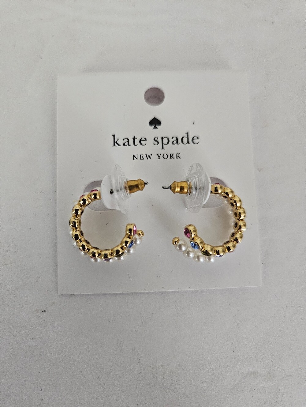 Kate Spade NY NWT Double Huggie Earrings - Picture 5 of 6